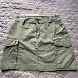 Green Cargo Skirt